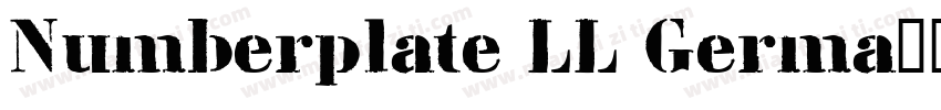Numberplate LL Germa字体转换